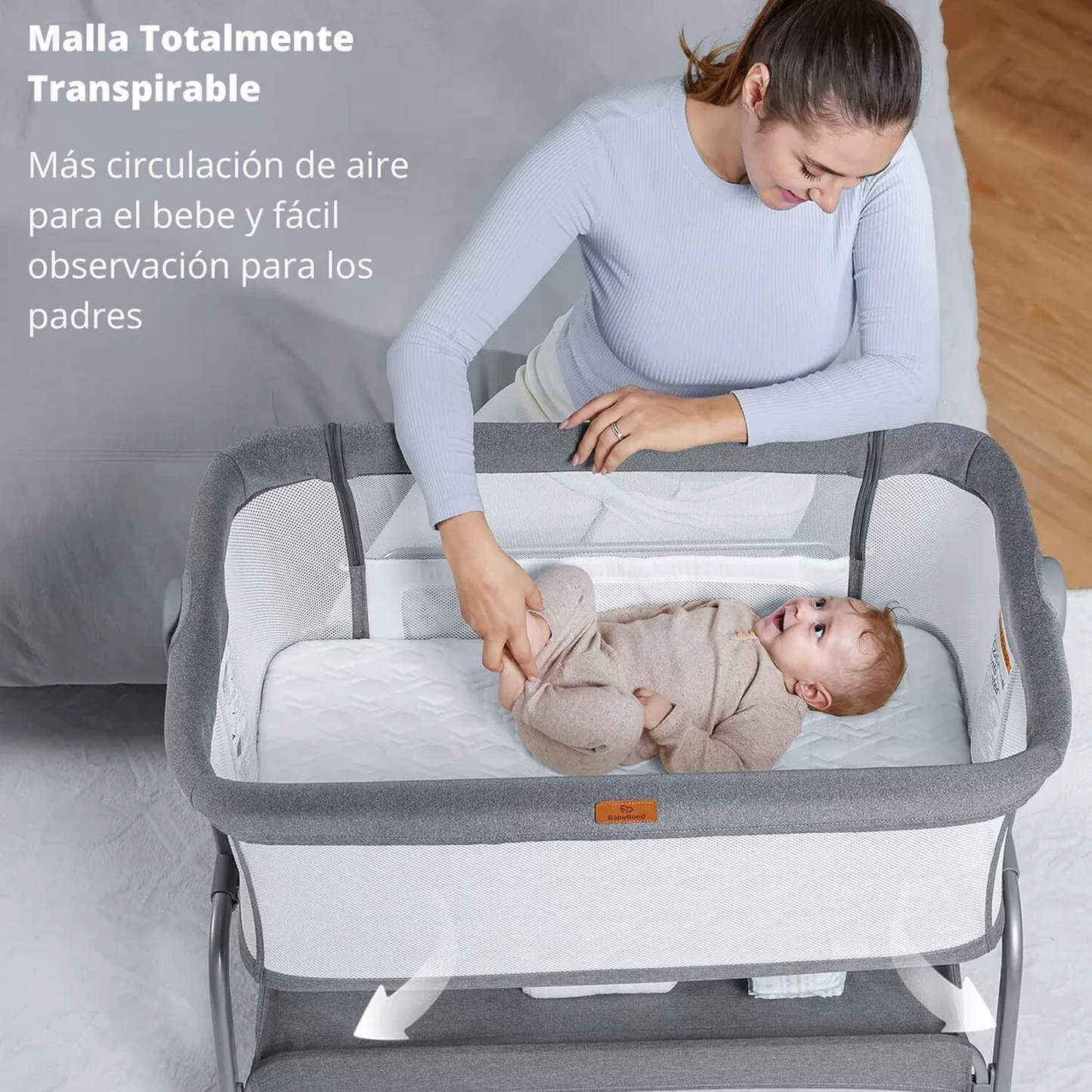 Cuna Colecho Bebé Colchón Premium Babybond