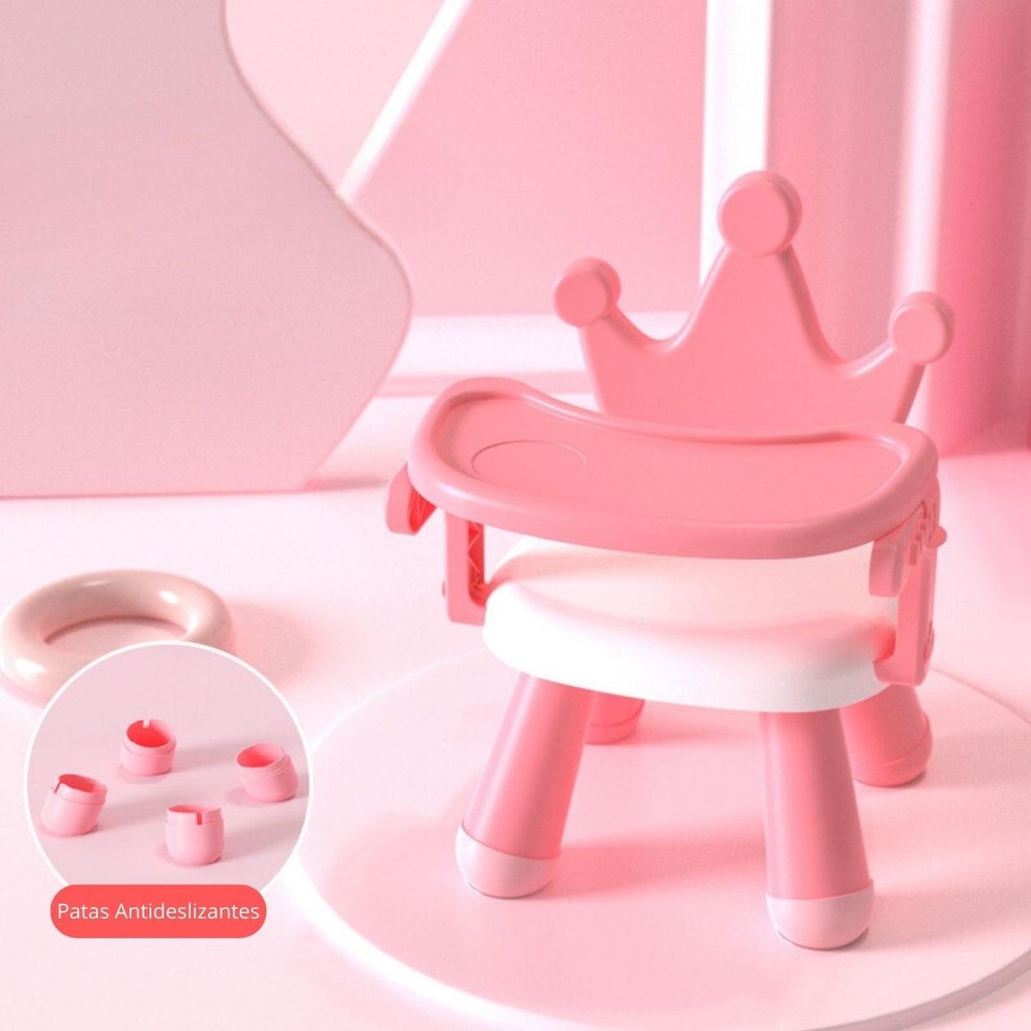 Mesa y Silla Infantil Bebés Niños Diseño Corona Rey Colores