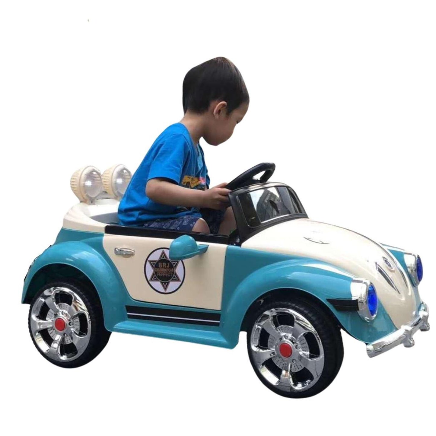 Auto a batería Beetle para Niños con música y luces