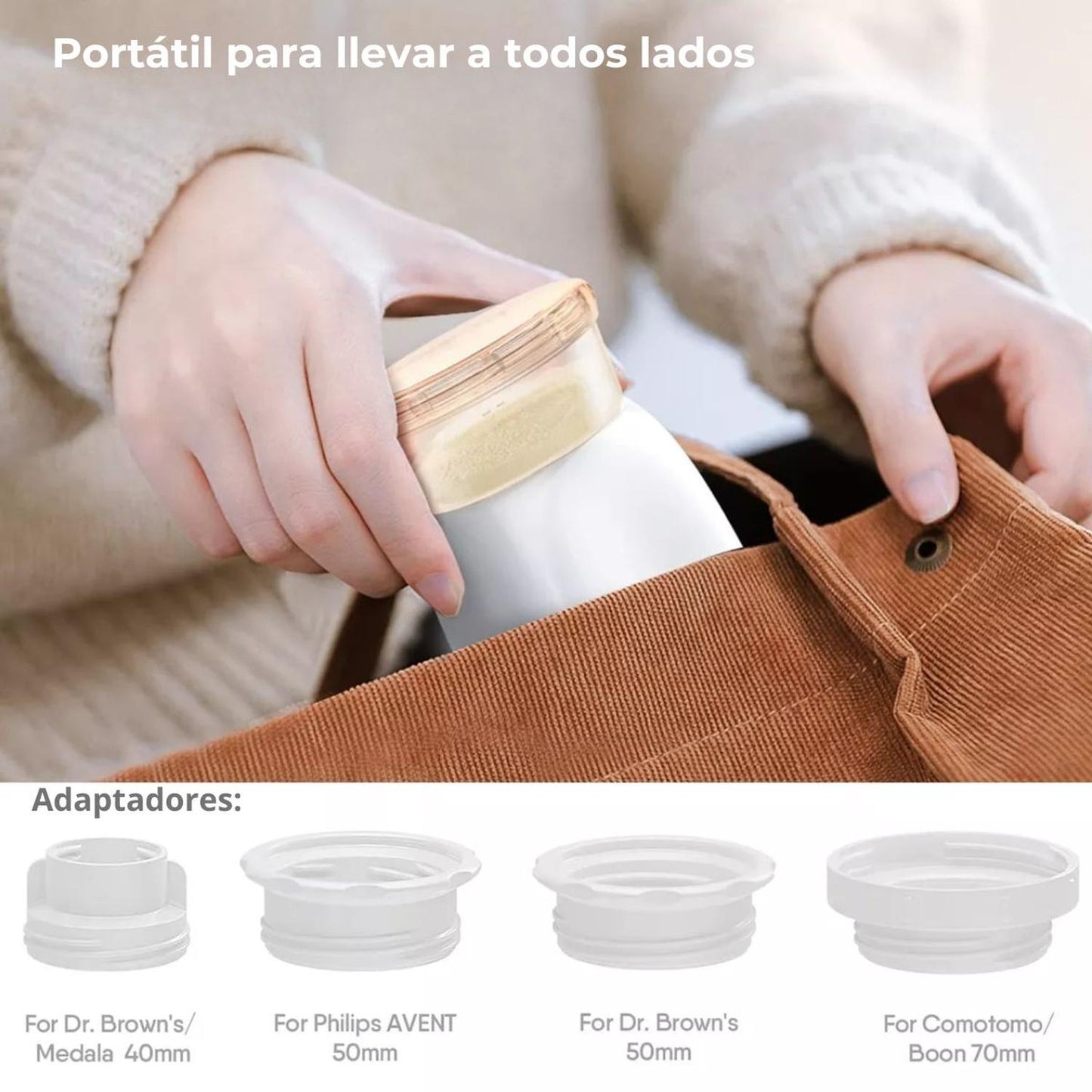 Calentador de mamaderas portable Inalámbrico recargable Babybond