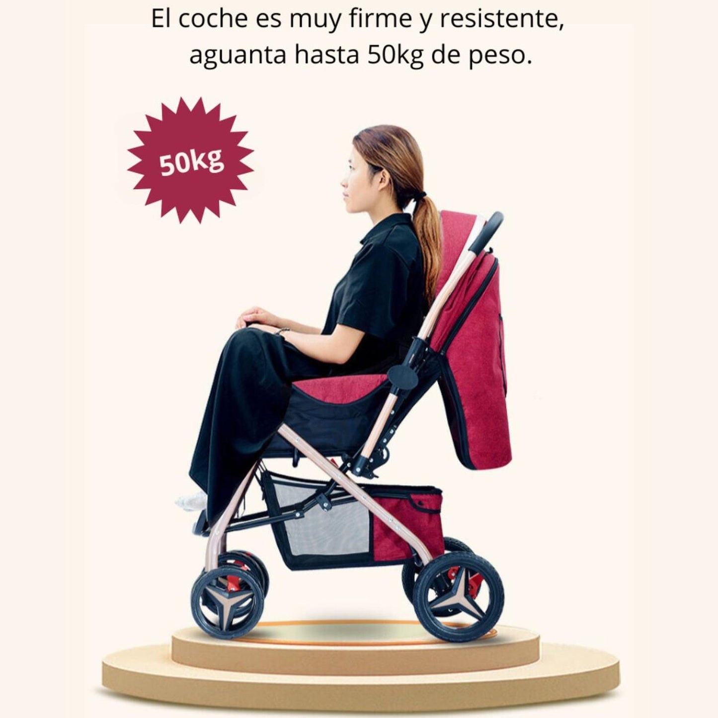 Coche De Paseo para Bebé Paraguas Reclinable Excelente Calidad y Resistente