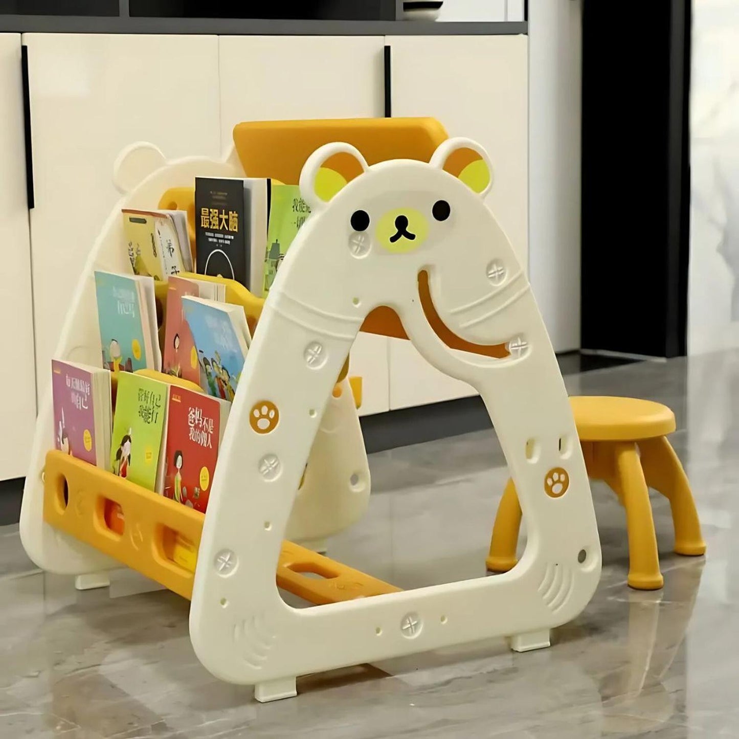 Set Mesa y Silla Bebé Niños con Estante y Pizarra 3 en 1