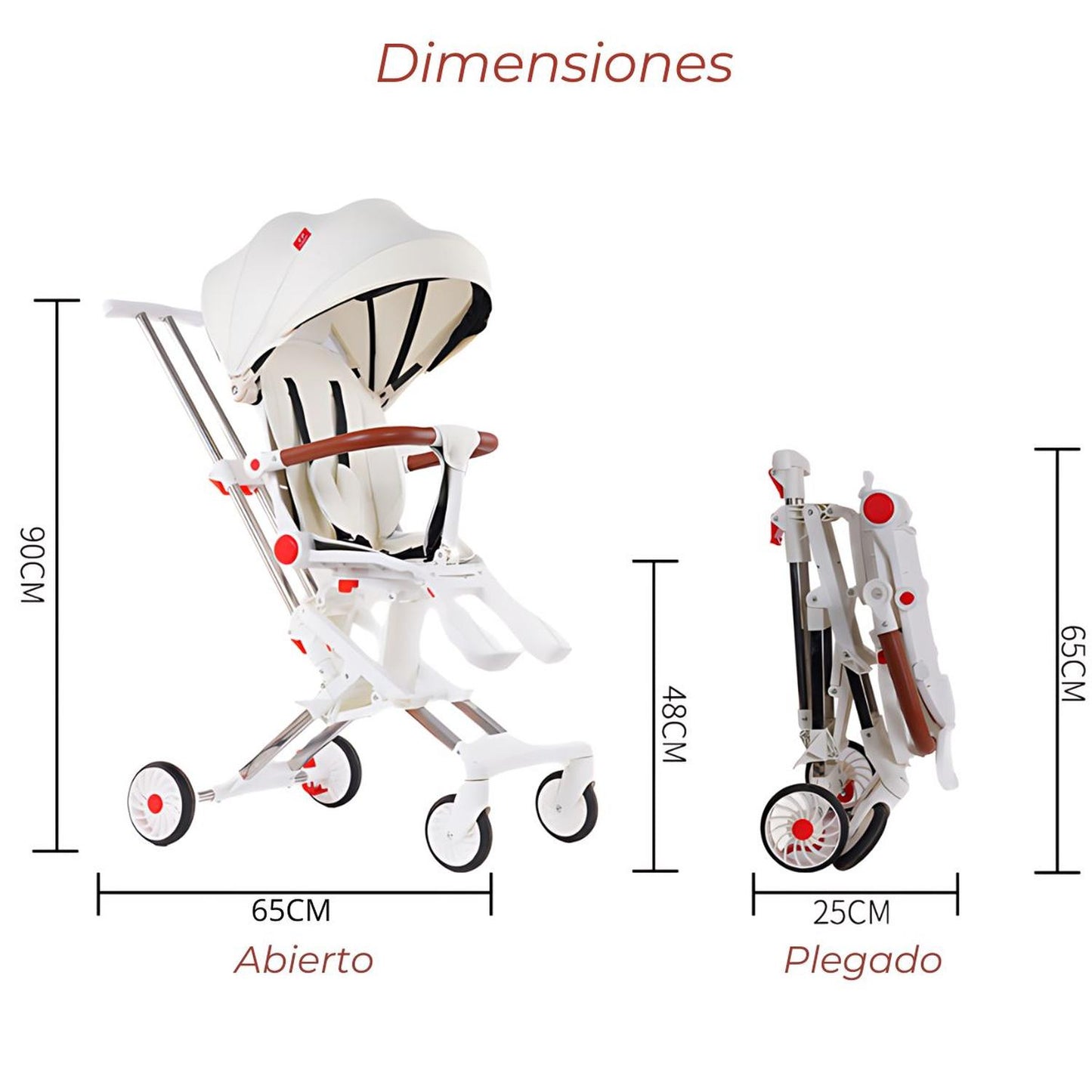 Coche Paraguas de Paseo para Bebé Plegable Y Reclinable Ultra liviano y Resistente