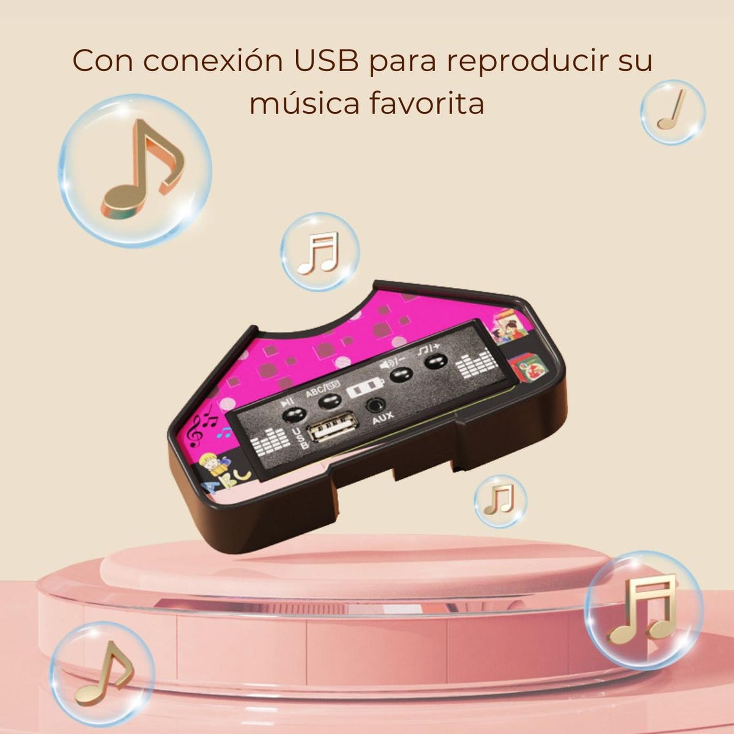 Auto a batería Beetle para Niños con música y luces